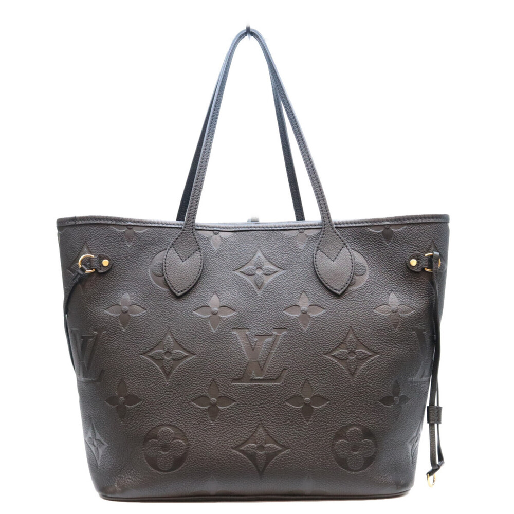 LOUIS VUITTON M45685 Empreinte Neverfull MM Tote Bag, Black with Gold Hardwar...